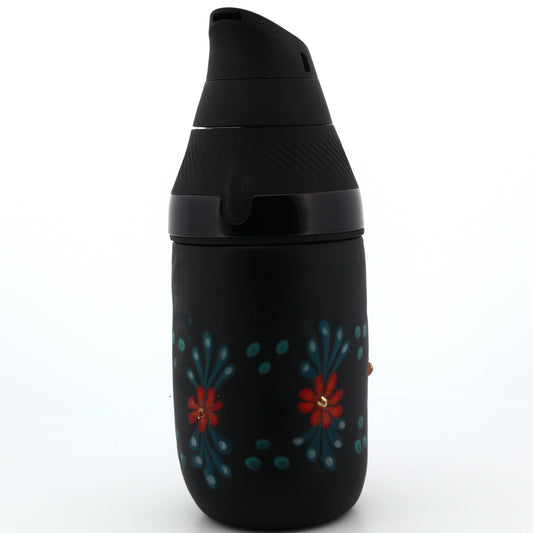 Sarita Glass Black Frosted Floral Core Tank