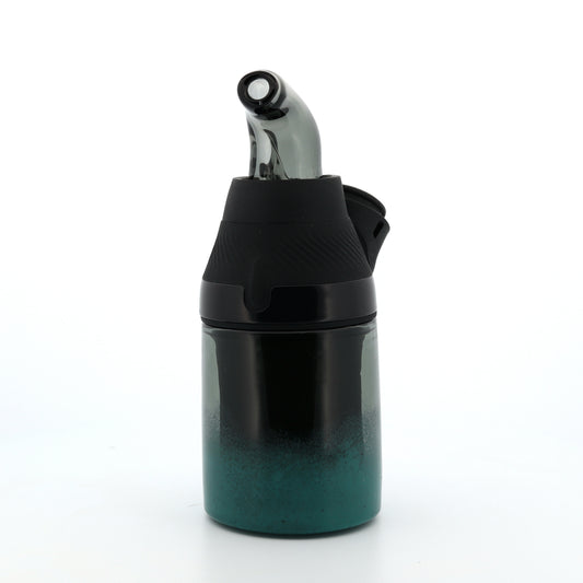 Shaggy Glass Smoke to Teal Frit “Tank & Snorkel” Set for Puffco Proxy Core