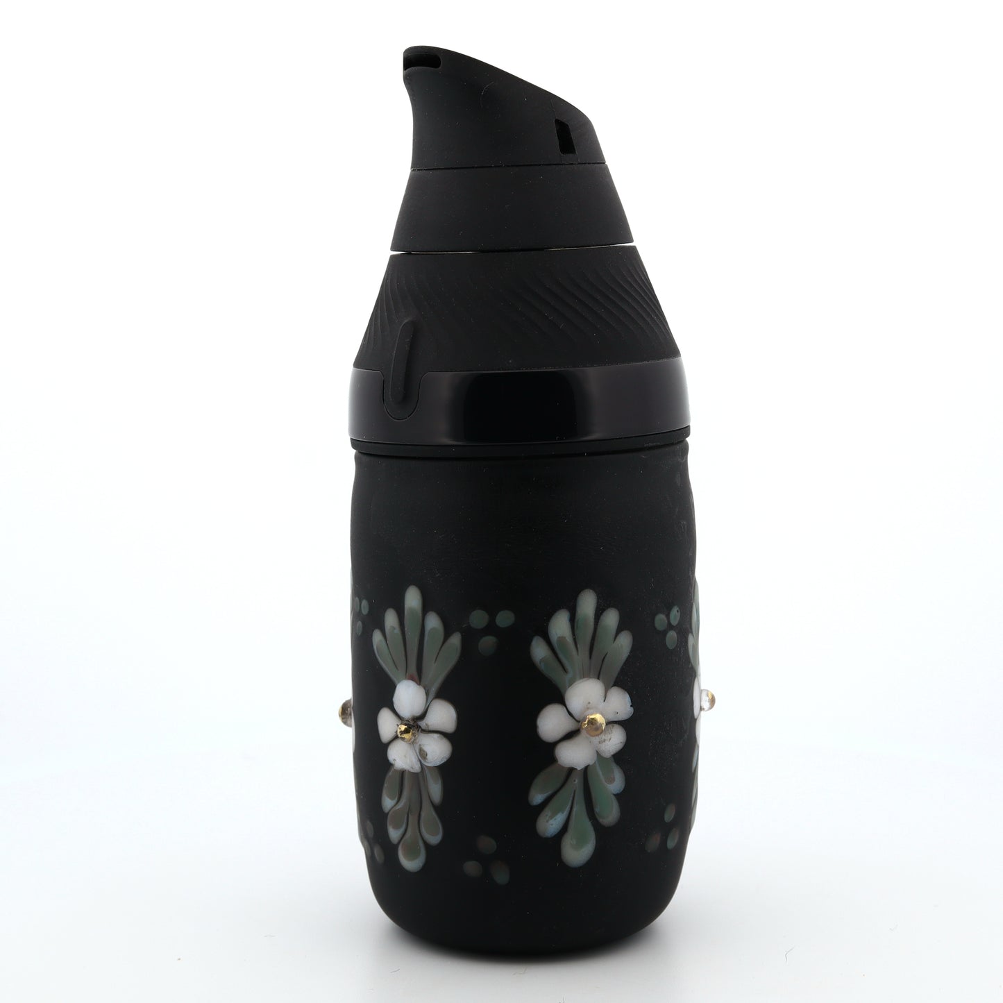 Sarita Glass Frosted Black Floral Core Tank