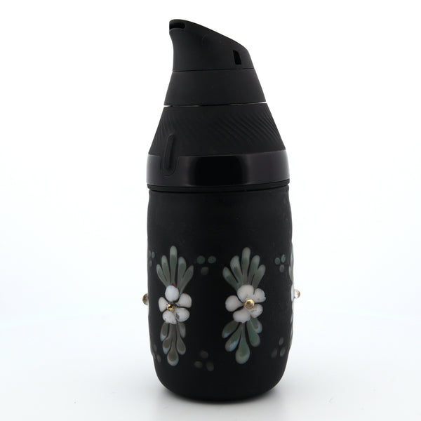 Sarita Glass Frosted Black Floral Core Tank