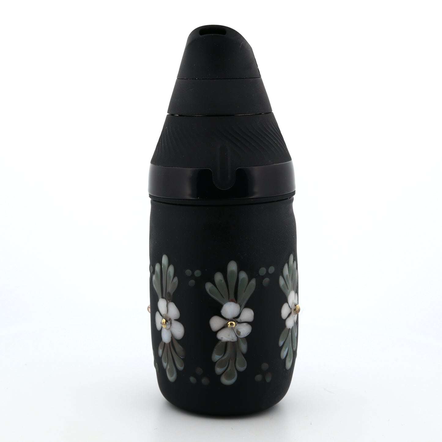 Sarita Glass Frosted Black Floral Core Tank