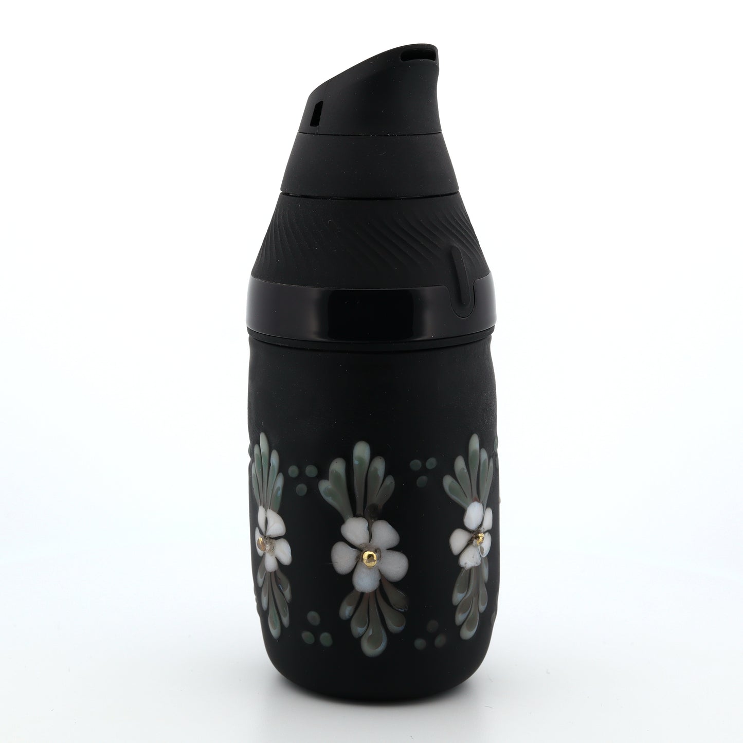 Sarita Glass Frosted Black Floral Core Tank
