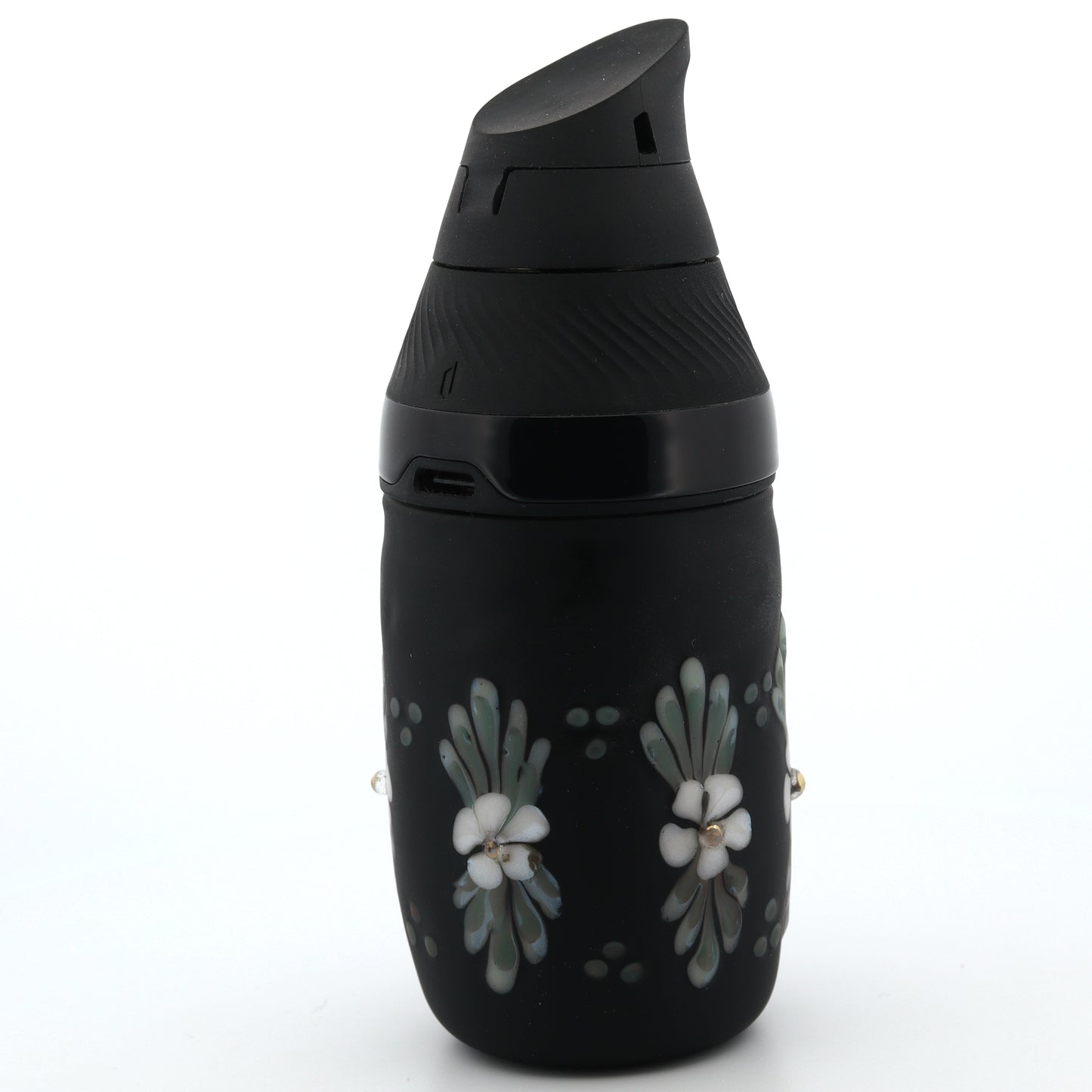 Sarita Glass Frosted Black Floral Core Tank