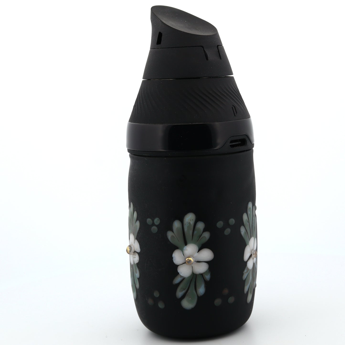 Sarita Glass Frosted Black Floral Core Tank