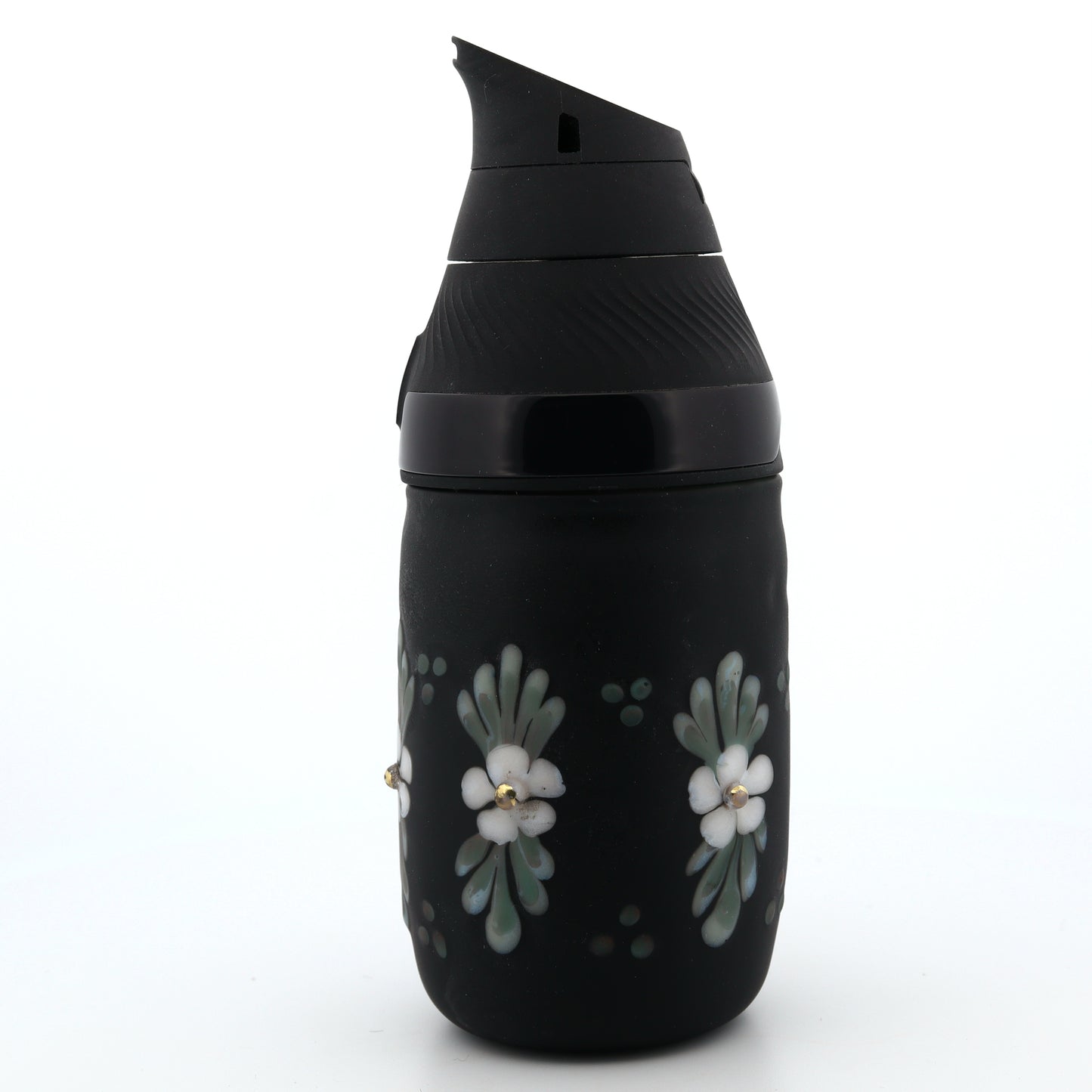 Sarita Glass Frosted Black Floral Core Tank