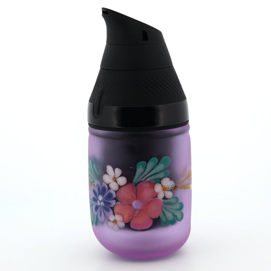 Sarita Glass Frosted Purple Floral Core Tank