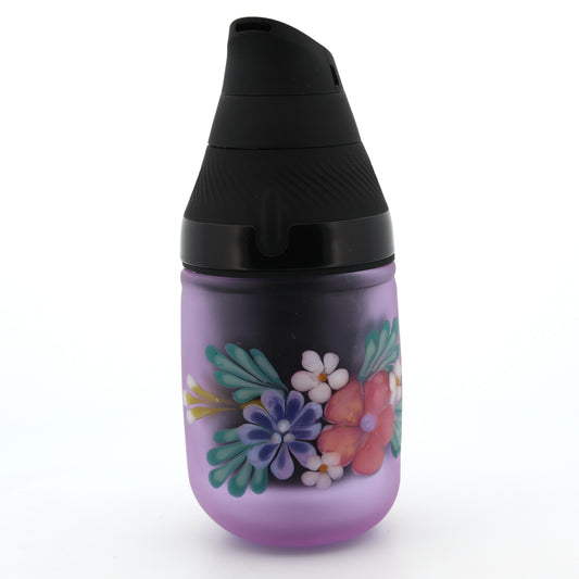 Sarita Glass Frosted Purple Floral Core Tank