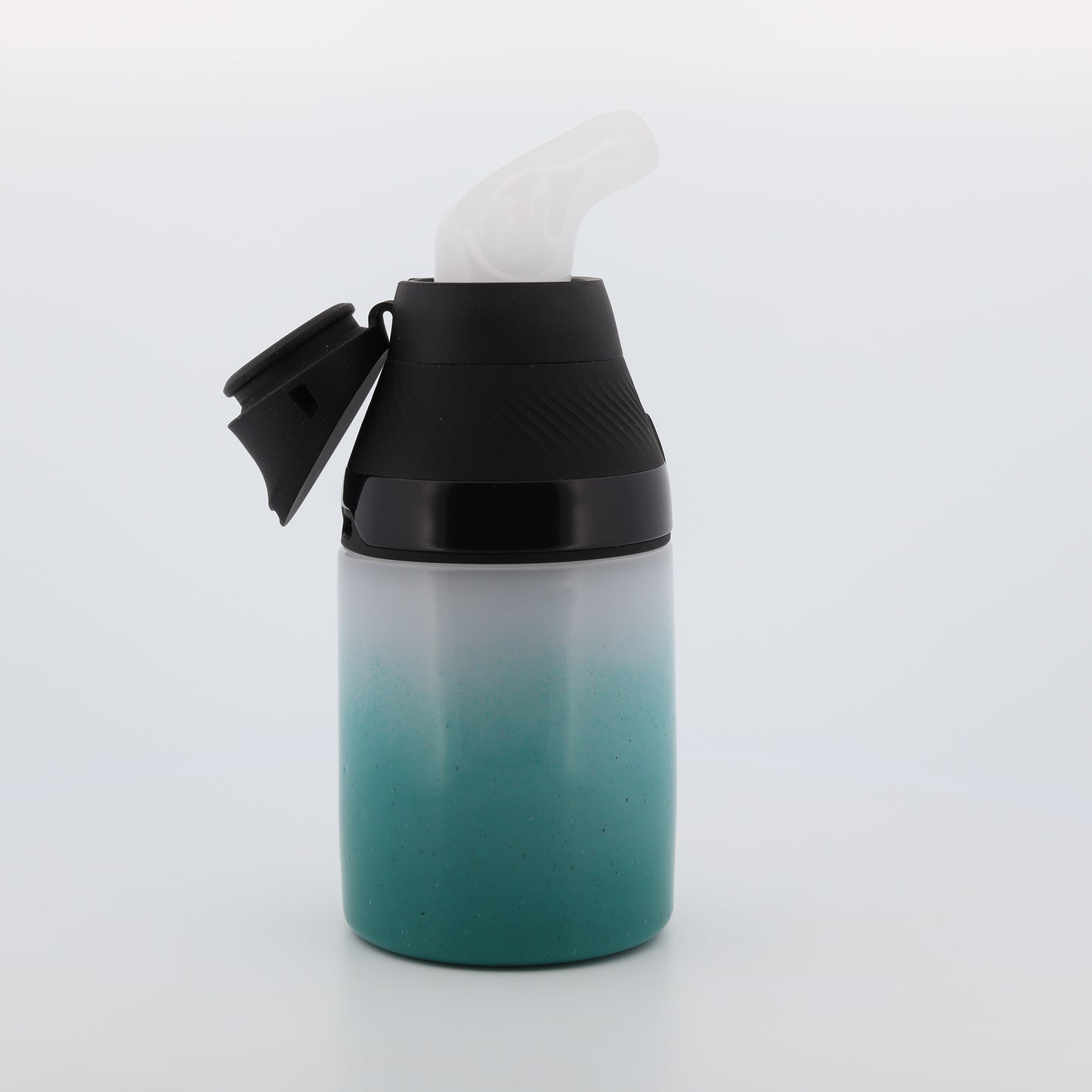 Shaggy Glass White & Teal Frit “Tanks & Snorkel” Set for Puffco Proxy Core