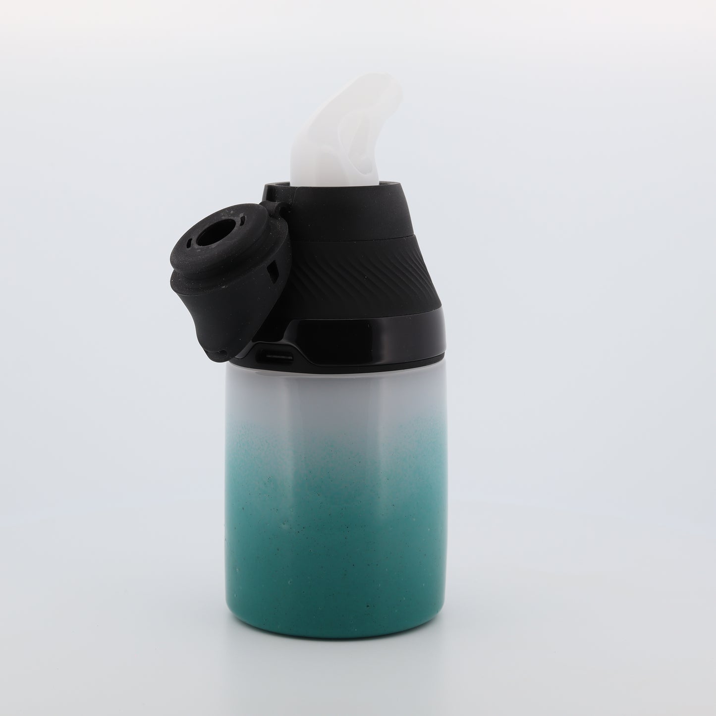 Shaggy Glass White & Teal Frit “Tanks & Snorkel” Set for Puffco Proxy Core