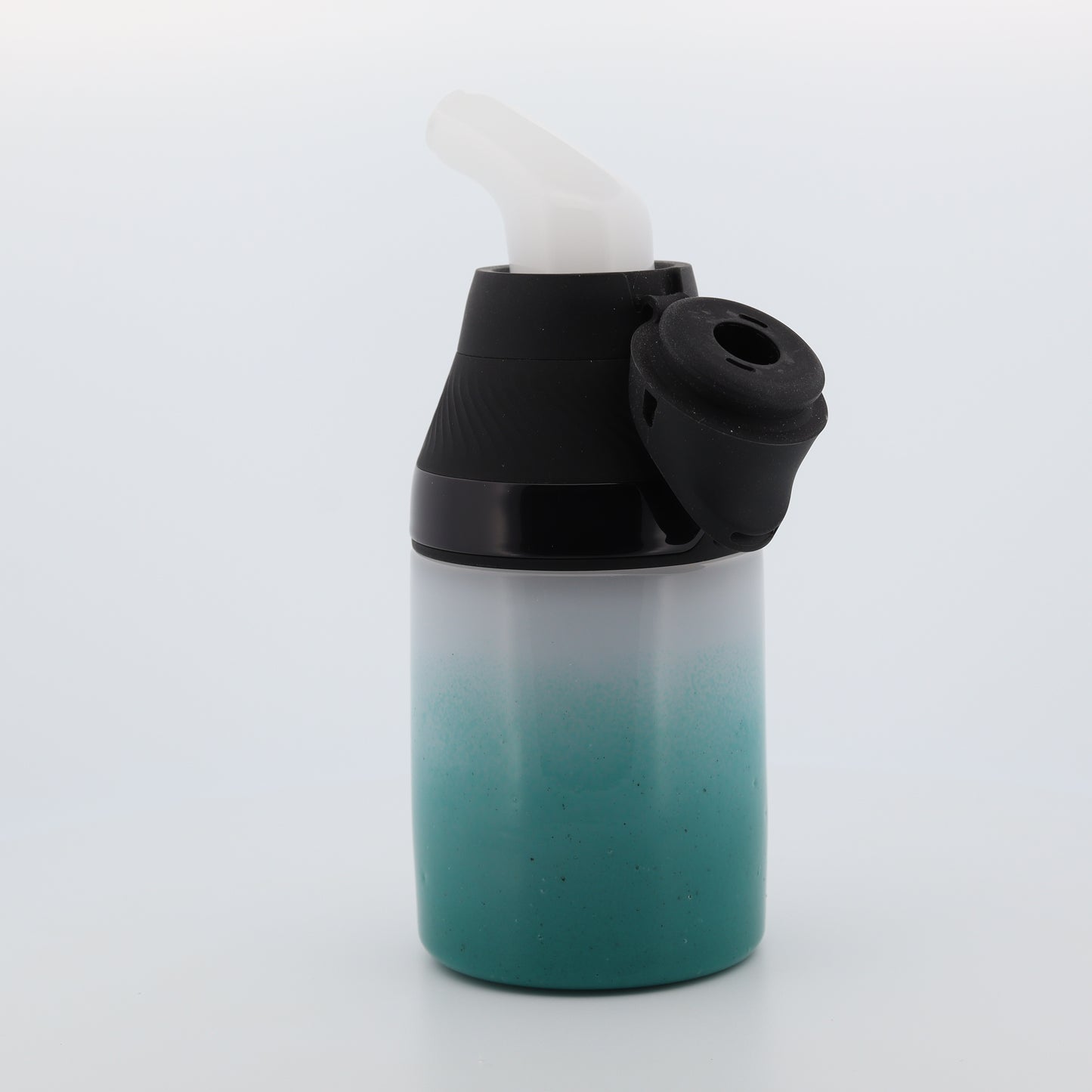 Shaggy Glass White & Teal Frit “Tanks & Snorkel” Set for Puffco Proxy Core