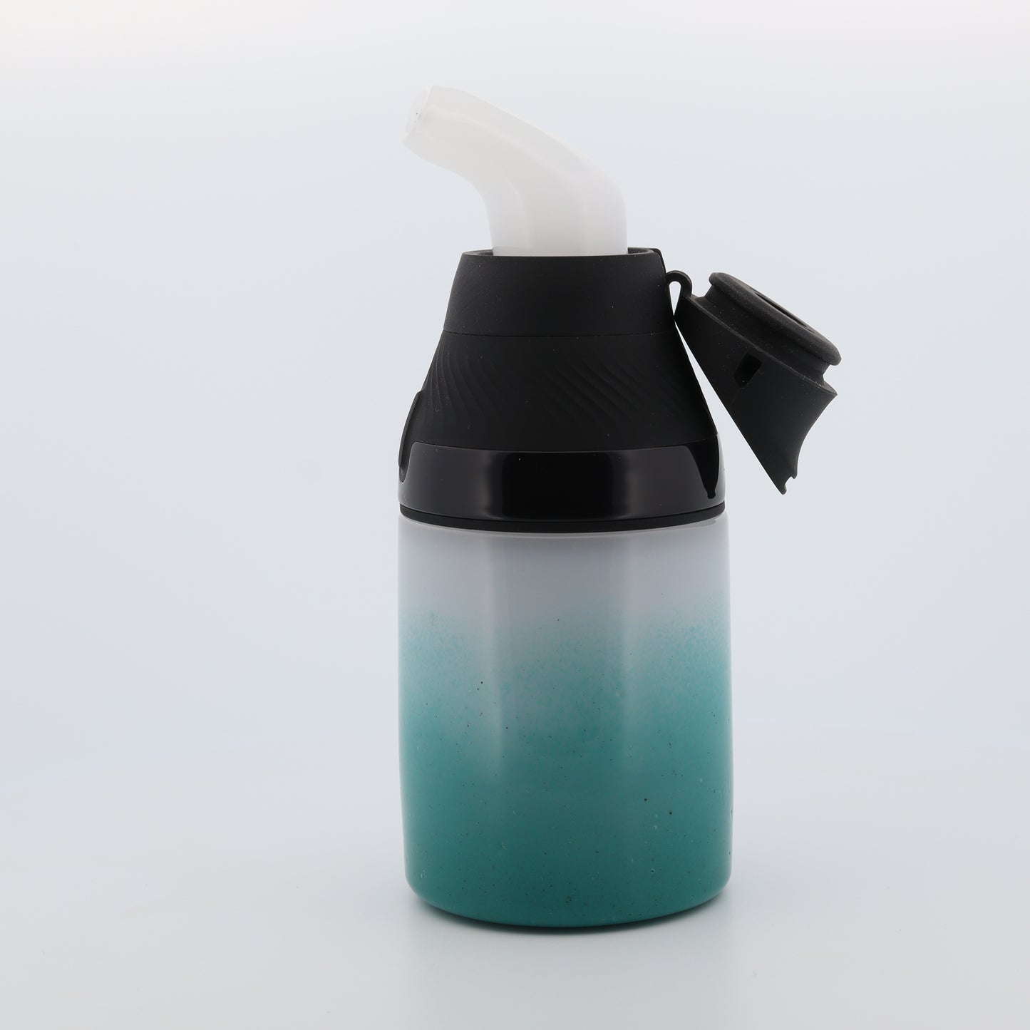 Shaggy Glass White & Teal Frit “Tanks & Snorkel” Set for Puffco Proxy Core