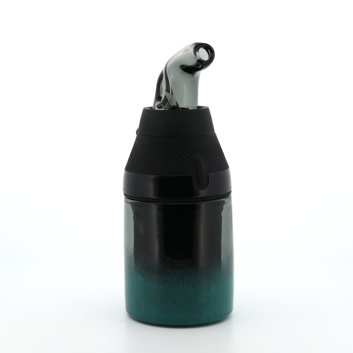 Shaggy Glass Smoke to Teal Frit “Tank & Snorkel” Set for Puffco Proxy Core