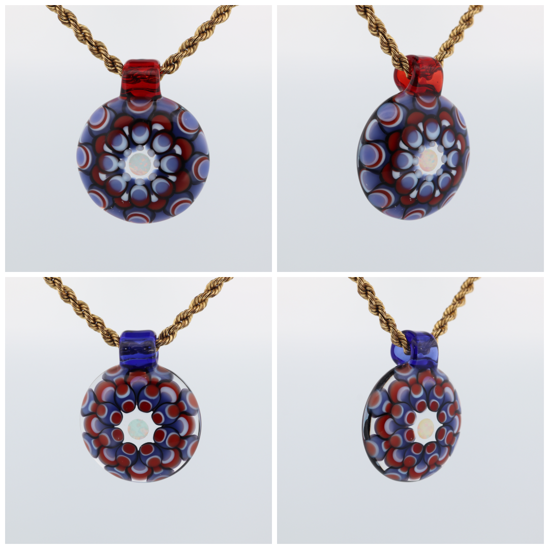 Nightwolf Red White and Blue Duo Pendant Package