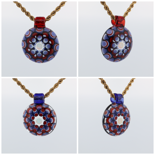 Nightwolf Red White and Blue Duo Pendant Package