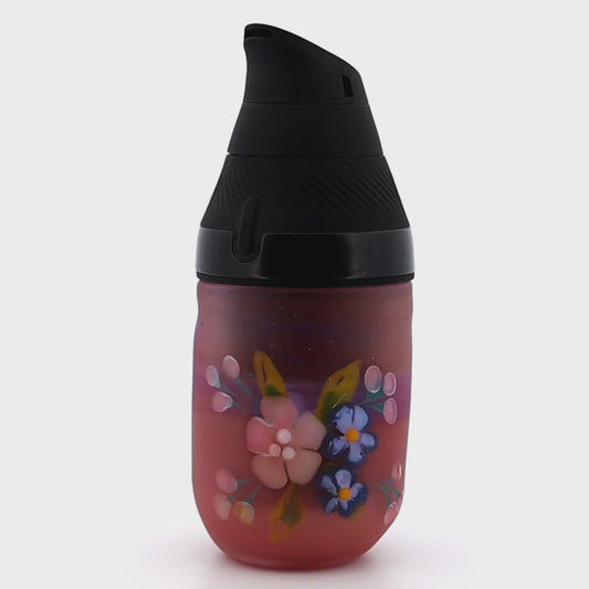 Sarita Glass Frosted Pink Floral Core Tank